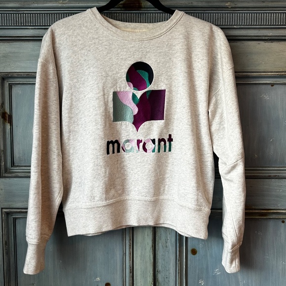 Isabel Marant Etoile Mobyli Sweatshirt in Ecru Size 38 - Picture 5 of 9